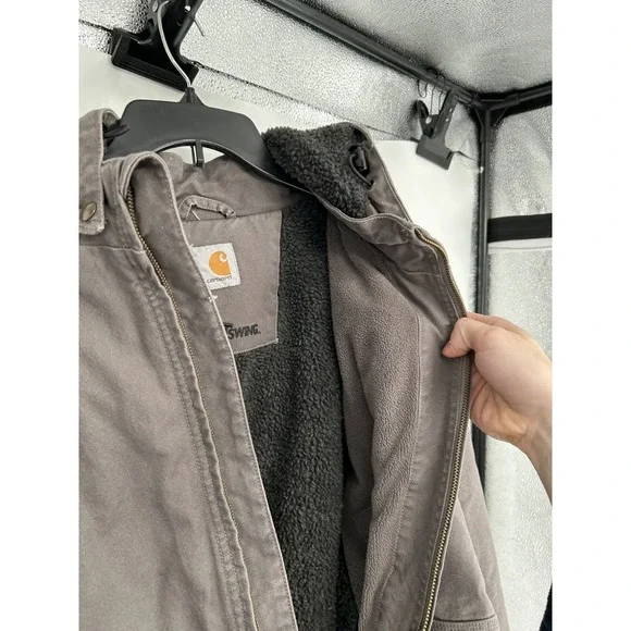 Carhartt Full Swing Caldwell Jacket Women's 2XL 102248 077 Sherpa Lined Hooded - Picture 6 of 9